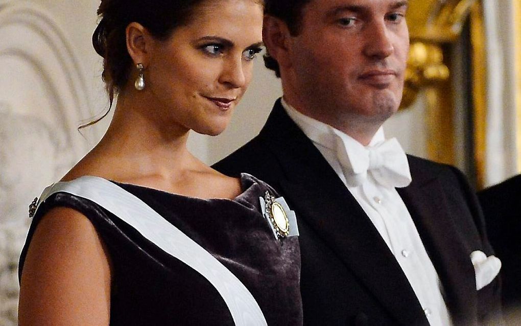 Prinses Madeleine van Zweden en haar verloofde. Foto EPA