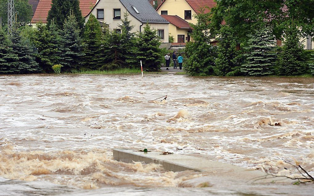 Overstromingen in Zuid-Duitsland zorgen voor hoge waterstanden in de Rijn.  Foto EPA