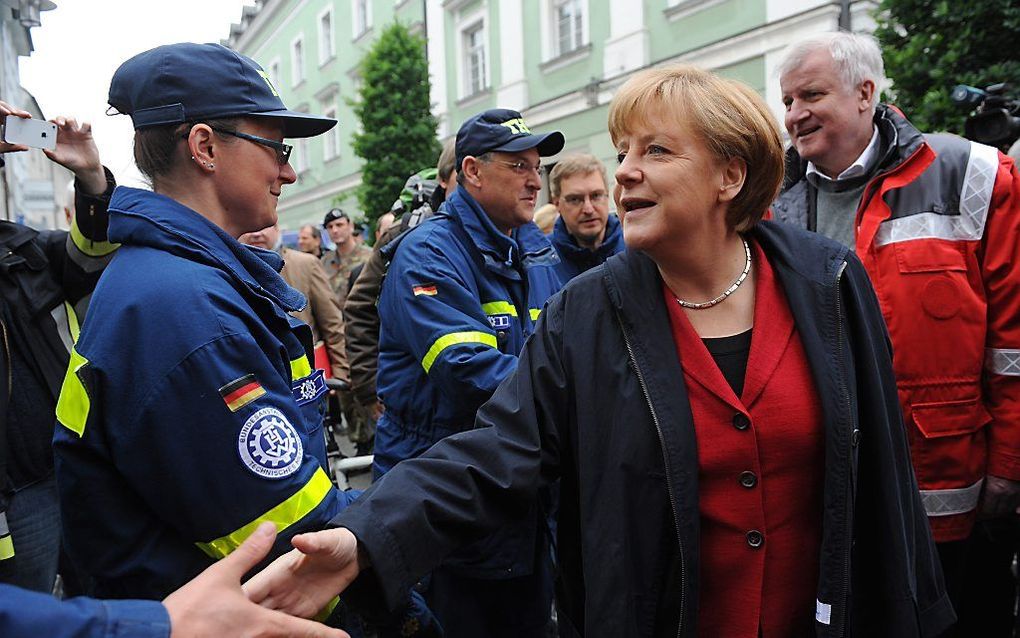 Angela Merkel in Passau. Foto EPA