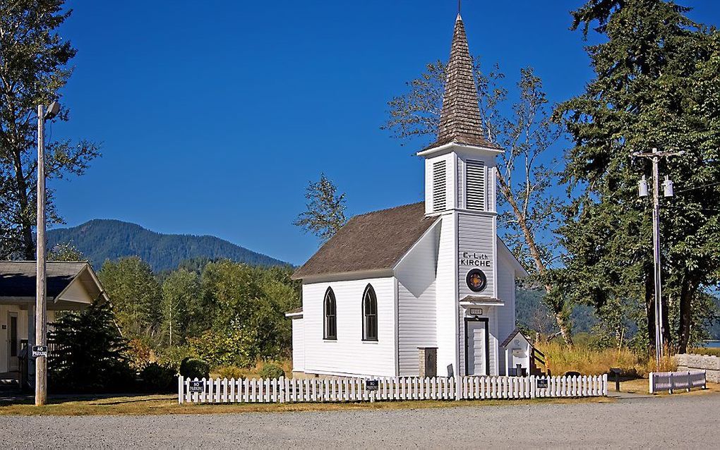 De Evangelisch-Lutherse Kerk in Amerika heeft vrijdag de eerste homobisschop gewijd. Foto: een evangelisch-lutherse kerk in Elbe, in de Amerikaanse staat Washington. Beeld Steven Pavlov, Wikimedia