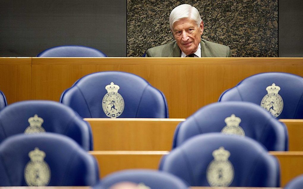 Van Agt woensdag in de Tweede Kamer. Foto ANP