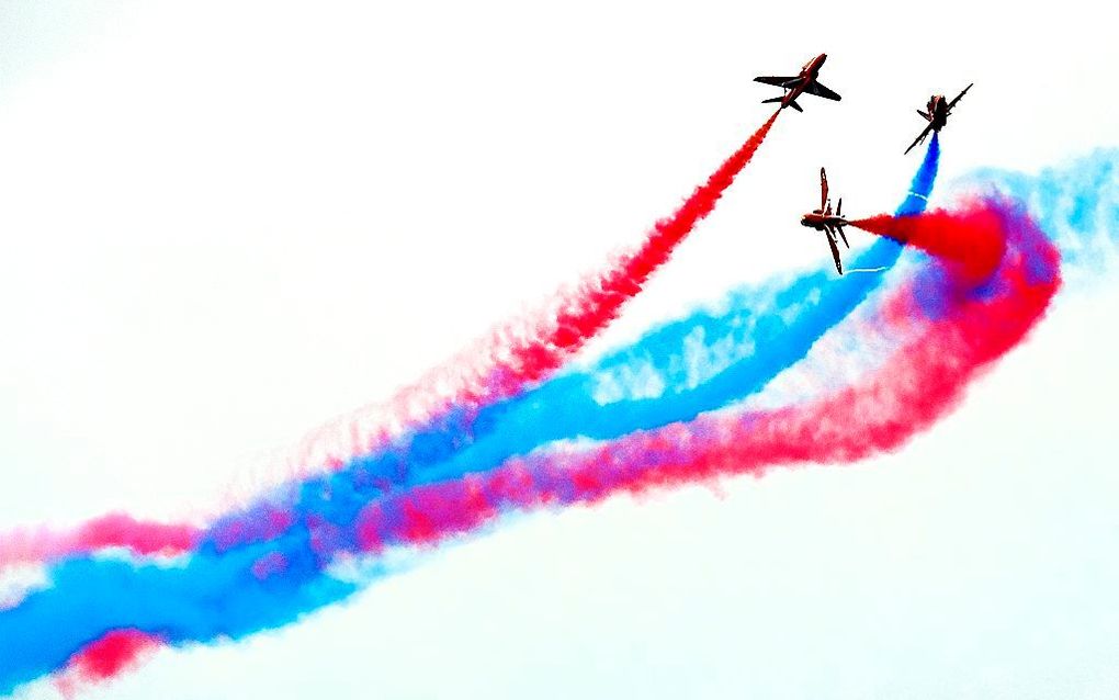 De Luchtmachtdagen van het ministerie van Defensie staan dit jaar in het teken van 100 jaar militaire luchtvaart in Nederland. De themadagen worden vrijdag en zaterdag gehouden op vliegbasis Volkel in Noord-Brabant. Beeld ANP