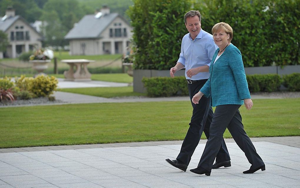 Merkel en Cameron. Foto EPA