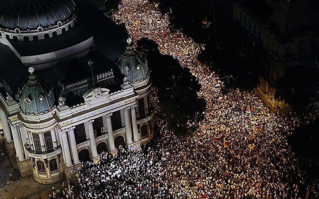 Protest in Rio de Janeiro. Foto EPA