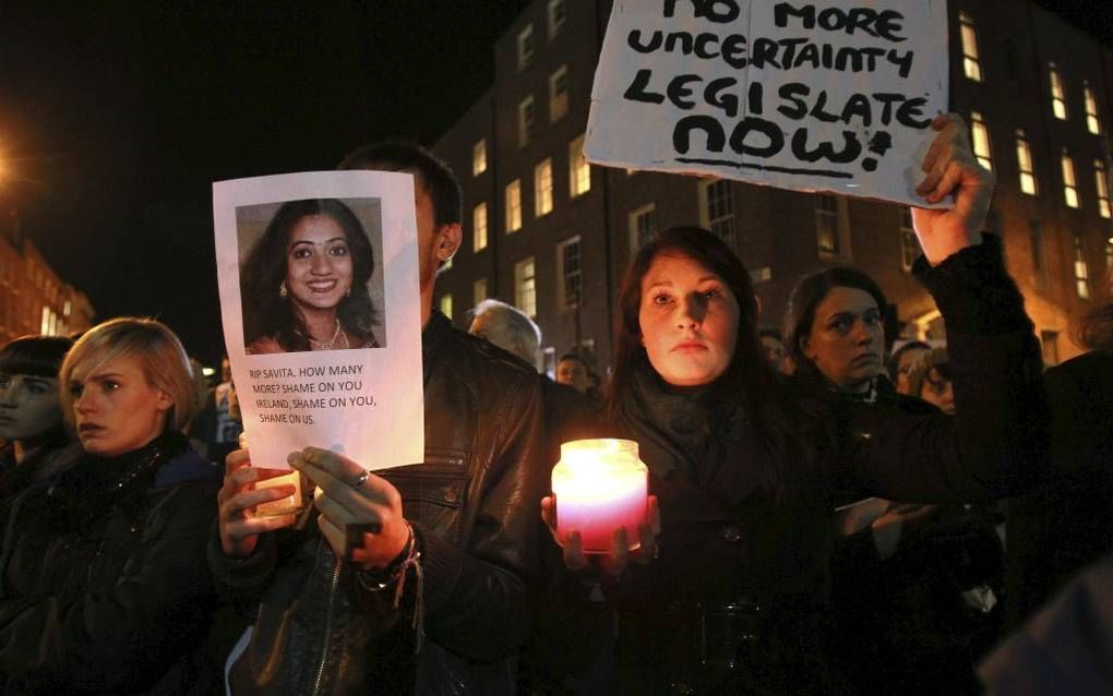 In Ierland is abortus nog altijd verboden. Regelmatig roept dit heftige protesten op. Beeld AFP