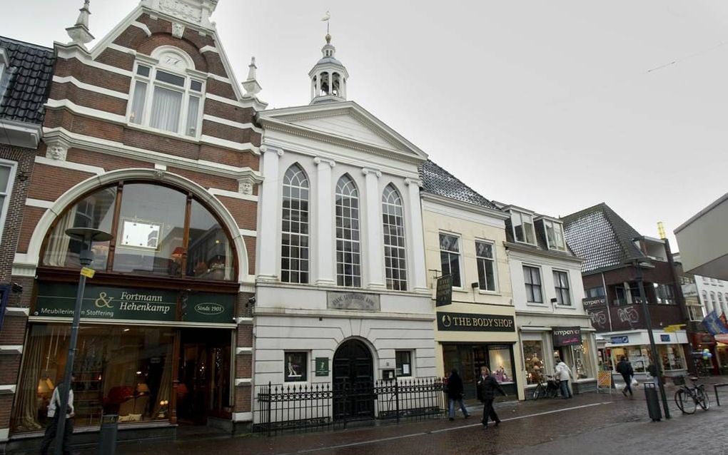 De evangelisch-lutherse gemeente in Amersfoort. Het uit de 17e eeuw daterende kerkgebouw staat aan de Langestraat, midden in het winkel­centrum. Beeld RD, Anton Dommerholt