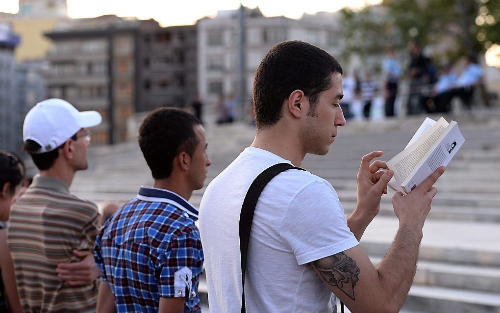 Stil protest in Istanbul, afgelopen week. Foto EPA