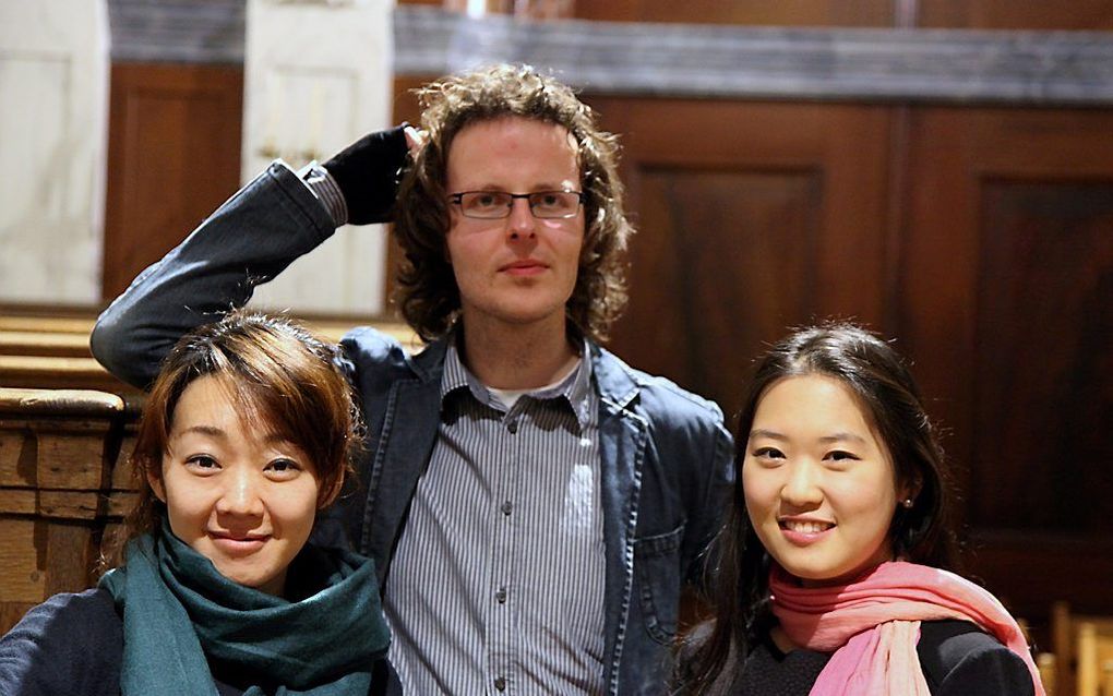 De drie finalisten (v.l.n.r.): Ayumi Kitamura, Gerben Budding en Hyewon Woo. Foto Schnitger Orgelconcours