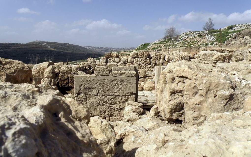 Bij opgravingen in Tel Shilo zouden overblijfselen van de tabernakel gevonden zijn. Beeld Wikimedia, Ron Almog