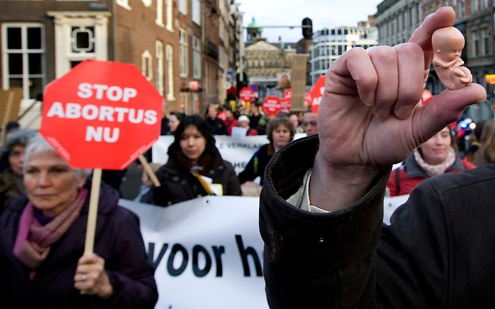 Abortusdemonstratie in Amsterdam. Beeld ANP