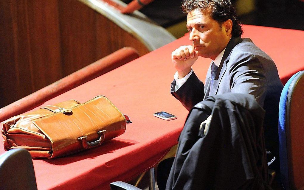 Schettino in de rechtszaal. beeld EPA