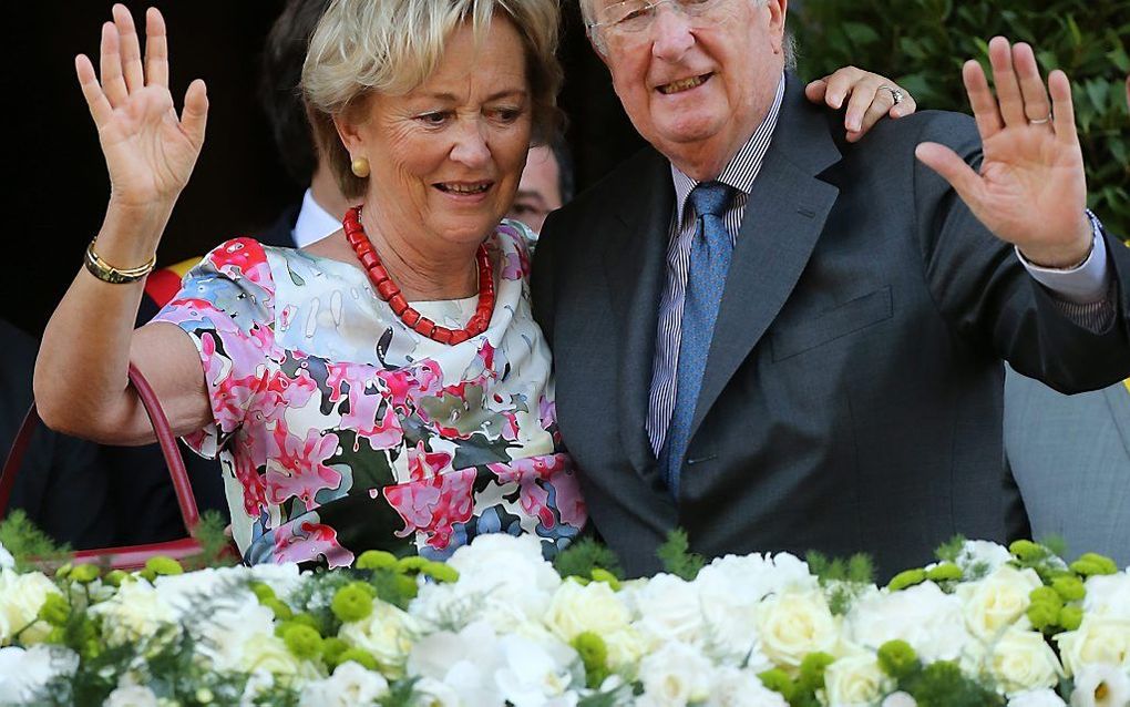 Koning Albert en koningin Paola in Luik. Foto EPA