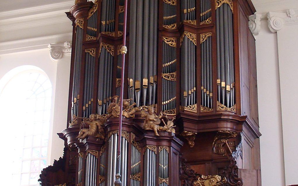 Het orgel in de evangelisch-lutherse kerk in Den Haag. Beeld EMG