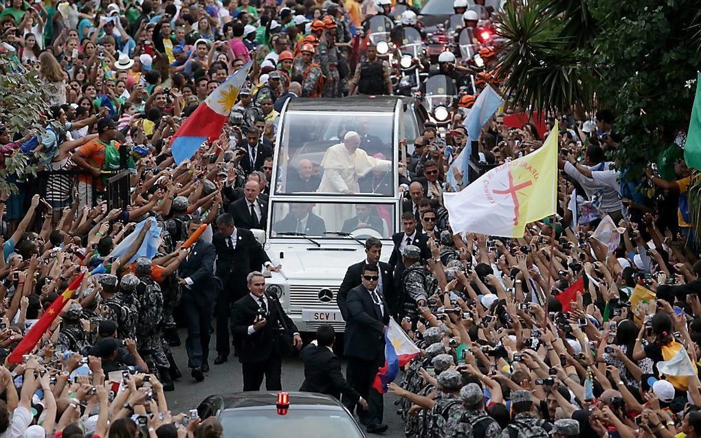 De paus maandag in Rio de Janeiro. Foto EPA