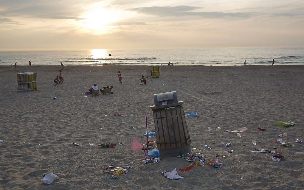 Strand bij Kijkduin, dinsdagavond. Foto ANP