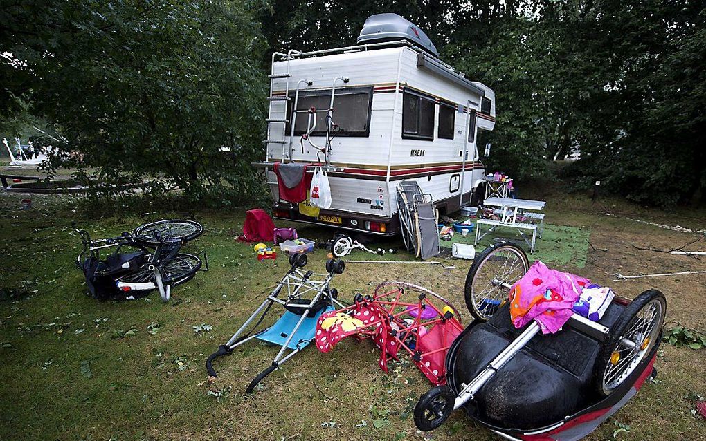 Ravage op de camping in Weert. Foto ANP