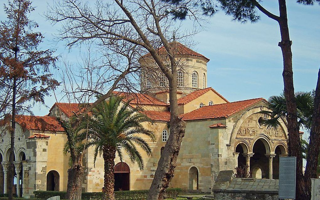 De Hagia Sophia in de Turkse plaats Trabzon is deze maand door moslims gebruikt als moskee. Beeld Aleksasfi, Wikimedia