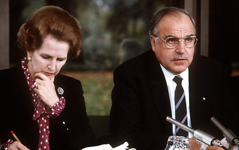 Kohl en Thatcher in 1982. Foto EPA