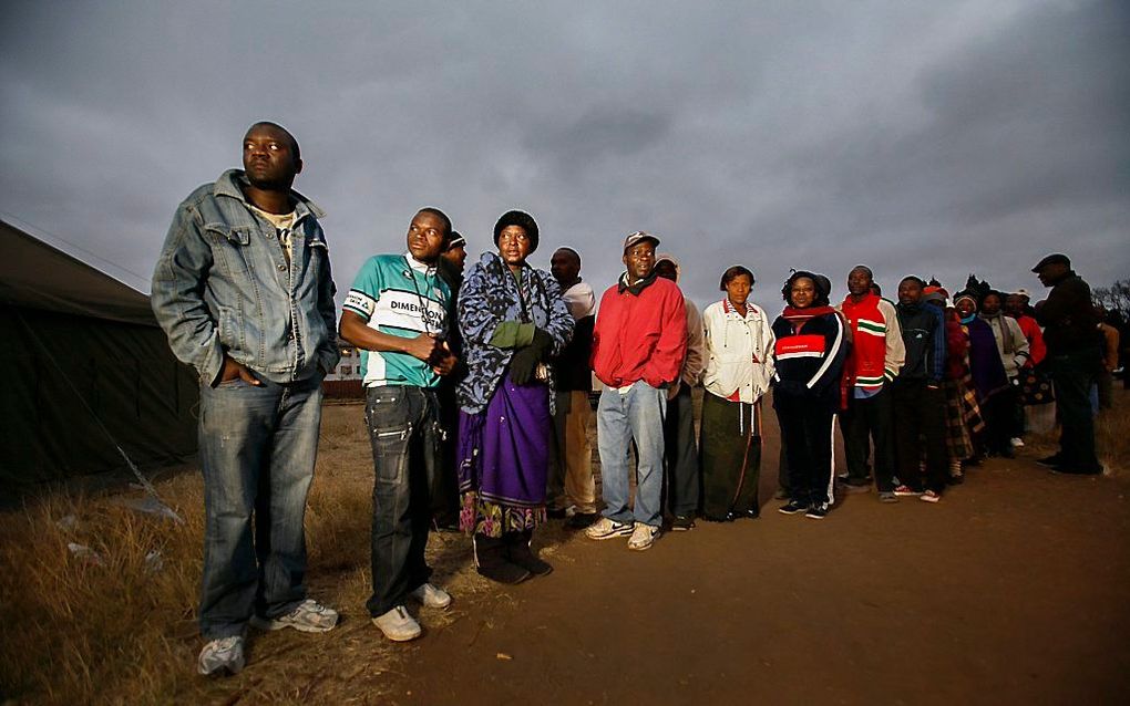 Stemmen in Zimbabwe. Foto EPA