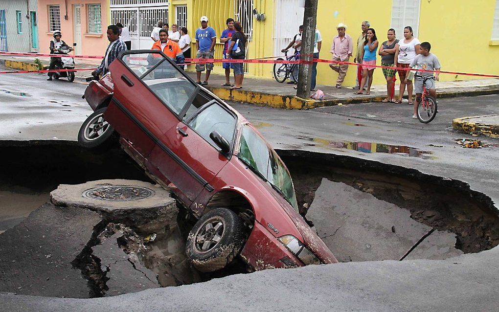 Sinkhole in Mexico in 2010. Beeld EPA