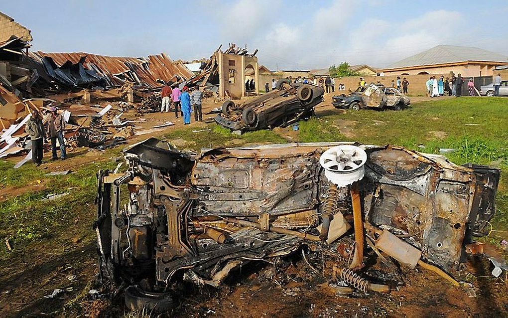 Ravage na eerdere gevechten in het noordoosten van Nigeria. Foto EPA