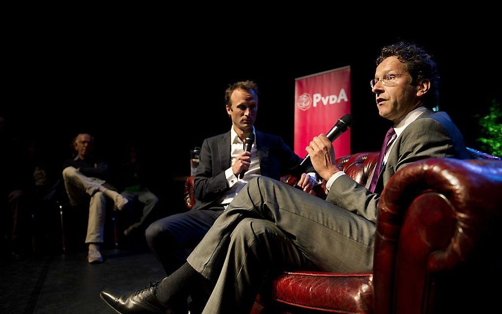 Dijsselbloem maandagavond in het CREA-theater. Foto ANP