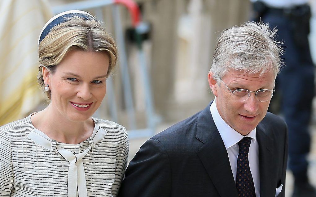 De Belgische koning Filip en zijn vrouw, koningin Mathilde. Foto EPA