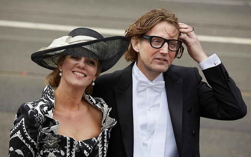 Prins Bernhard en zijn vrouw Annette tijdens de inhuldiging van koning Willem-Alexander. Foto ANP