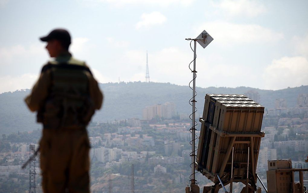 Iron Dome nabij Haifa, Noord-Israël. Foto EPA