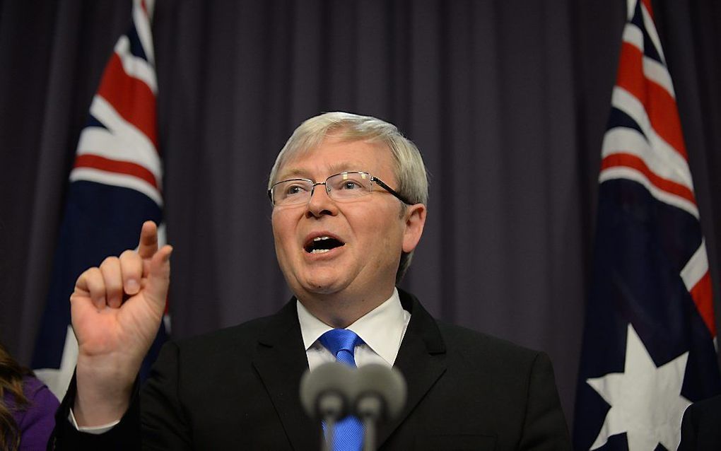 De Australische premier Kevin Rudd. Foto EPA