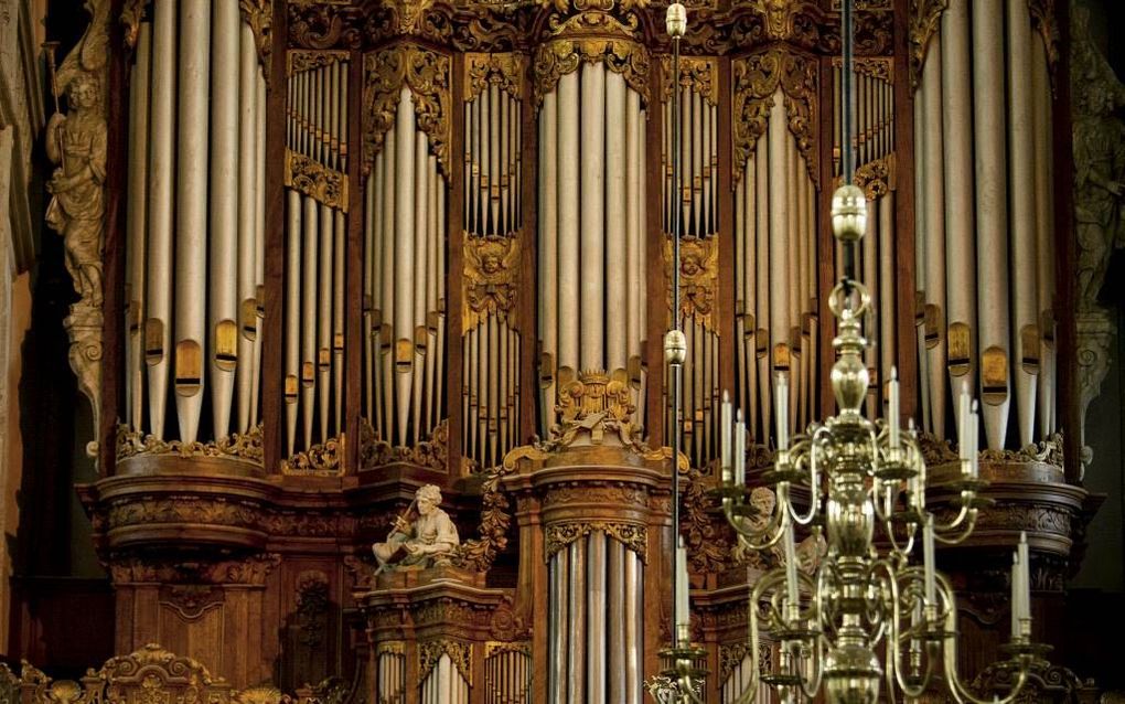 Het orgel in de Oude Kerk te Amsterdam. beeld RD, Henk Visscher