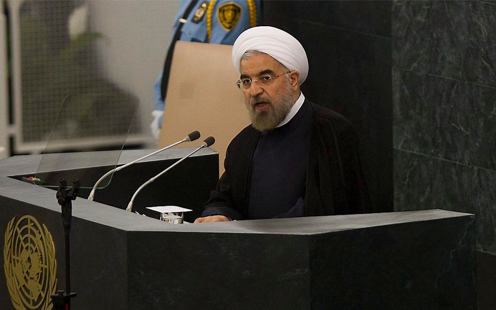 Rohani aan het woord bij de Algemene Vergadering van de VN. Foto EPA