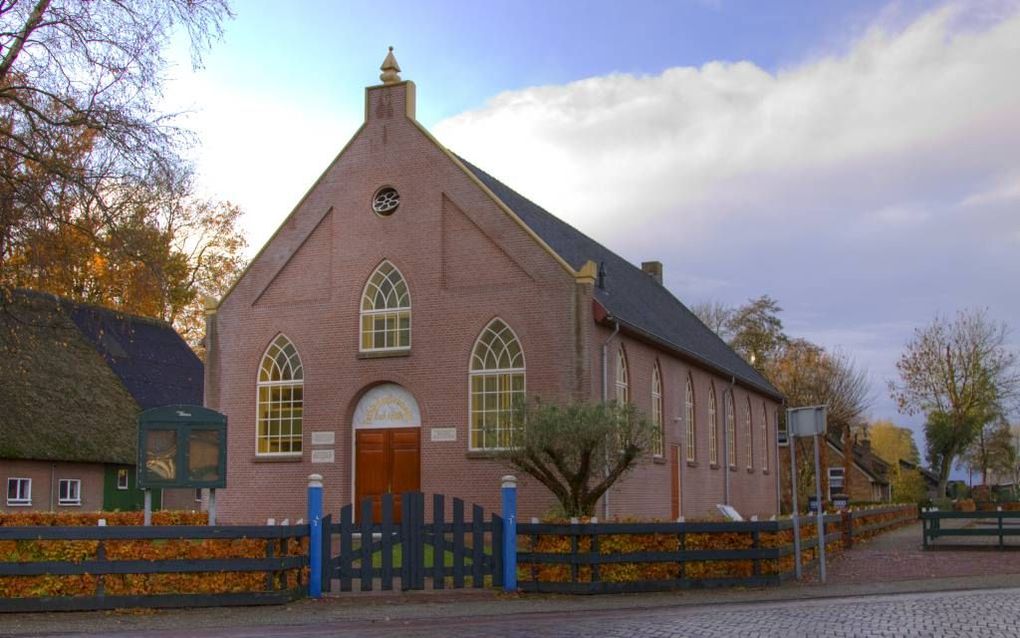 ROUVEEN. Het kerkgebouw van de hersteld hervormde gemeente in Rouveen. beeld Jaco Hoeve