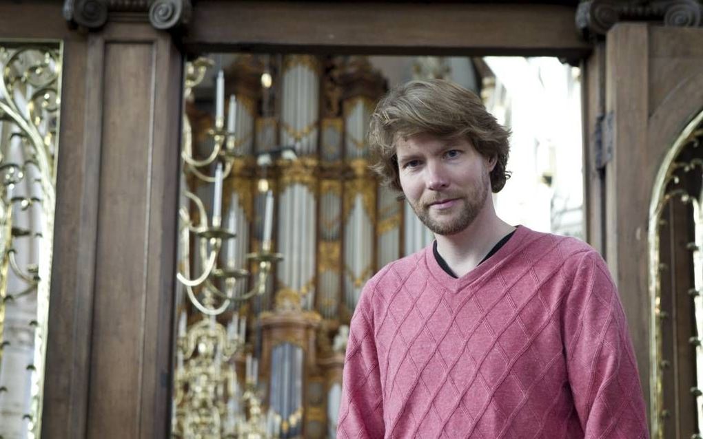 Jacob Lekkerkerker, organist van de Amsterdamse Oude Kerk. Foto RD, Anton Dommerholt