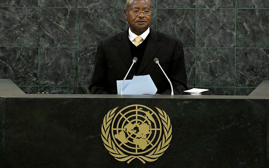 Museveni, eerder deze week bij de VN. Foto EPA