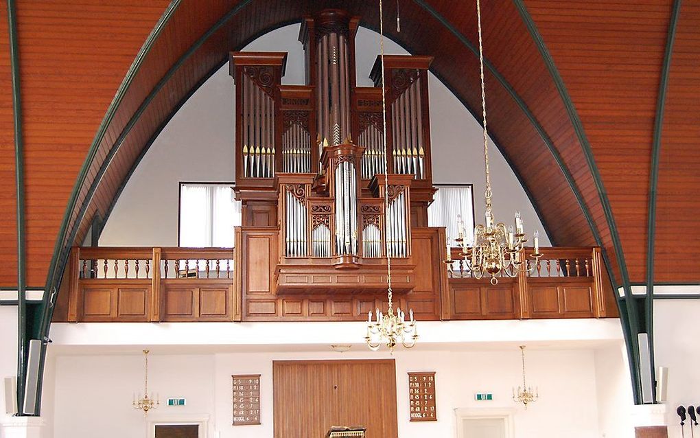 Het orgel in de Wilhelminakerk in Ridderkerk-Slikkerveer. Beeld RD