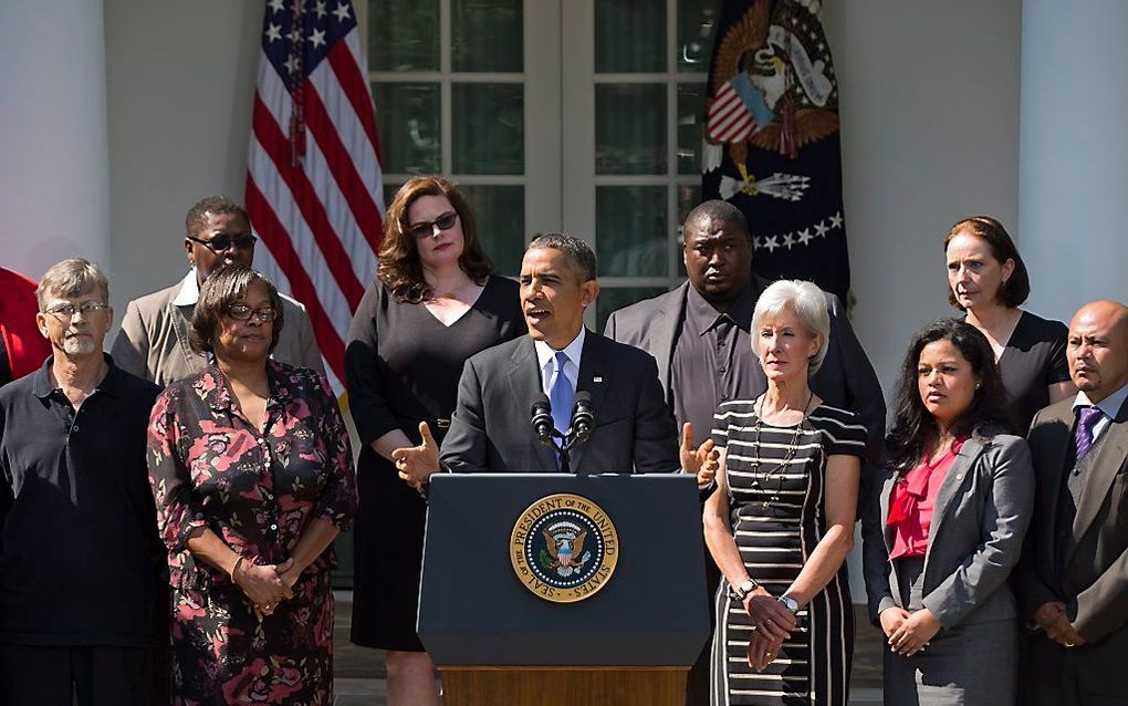 Obama houdt een toespraak over de shutdown. Foto EPA