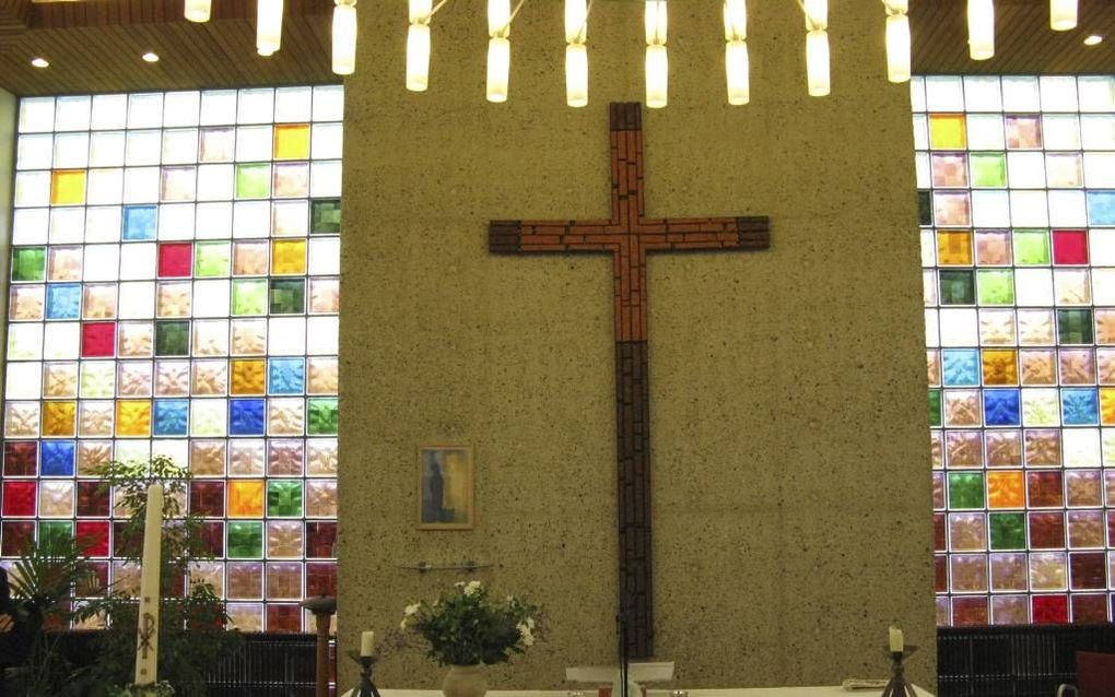 De kerkzaal in tbs-kliniek Van Mesdag in Groningen. beeld RD