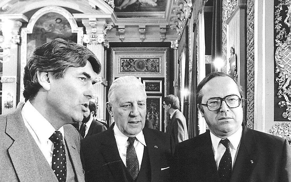 Benelux-premiers in 1982: Lubbers, Werner en Martens (vlnr). Foto EPA