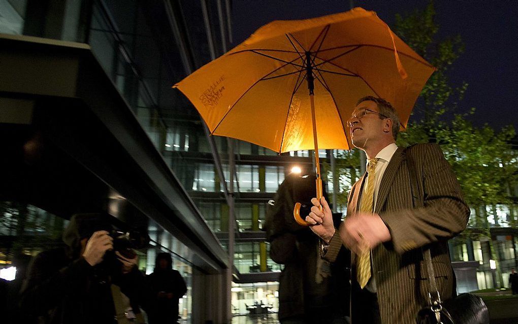 SGP-Kamerlid Elbert Dijkgraaf arriveert bij het ministerie van Financien voor het avondoverleg met het kabinet over de begroting van volgend jaar. Foto ANP