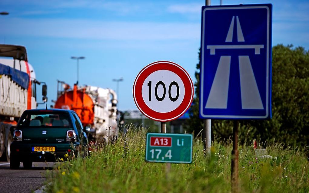 De A13 bij Overschie. Foto ANP