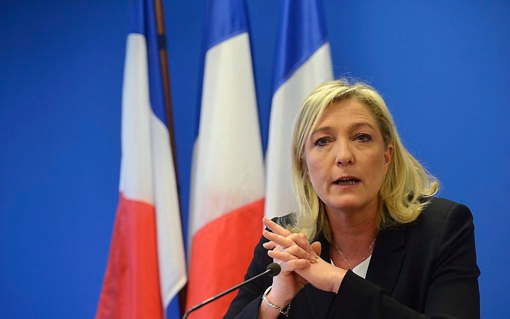 De Franse ultranationalistische politica Marine Le Pen komt 13 november naar Nederland om met PVV-leider Geert Wilders te praten over een gezamenlijke campagne tegen de Europese Unie en over immigratie. beeld EPA