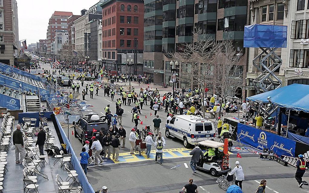 Bomaanslag op de marathon in Boston. Foto EPA