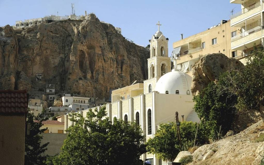 Christelijke kerk in Maalula, een dorp in de buurt van Damascus. beeld EPA