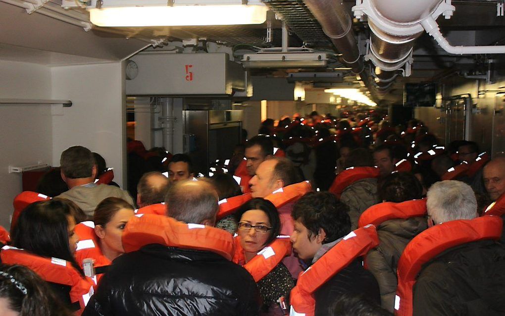 Evacuatie van de Costa Concordia. Foto EPA