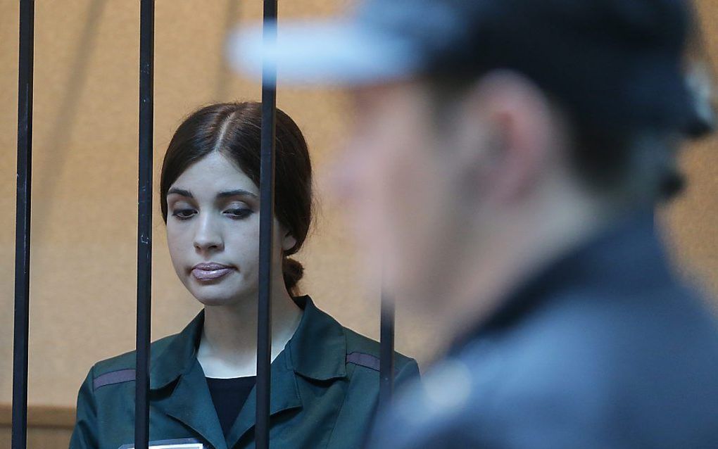 Nadezjda Tolokonnikova van de punkband Pussy Riot. beeld EPA