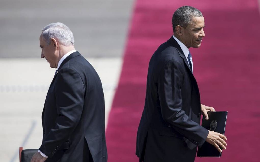 Premier Netanyahu (Israël), en president Obama. beeld EPA