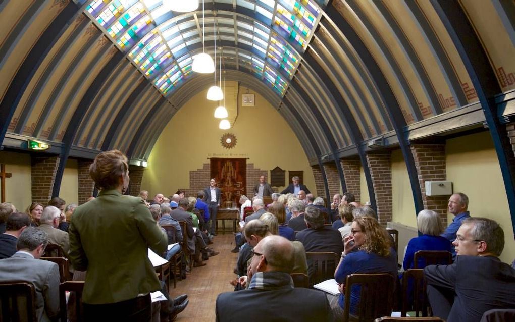 In de lutherse kerk in Groningen had vrijdag het najaarssymposium plaats van de faculteit godgeleerdheid en godsdienstwetenschappen van de Rijksuniversiteit Groningen. Het thema was ”Zelfontplooiing: een theologische peiling”. beeld Sjaak Verboom