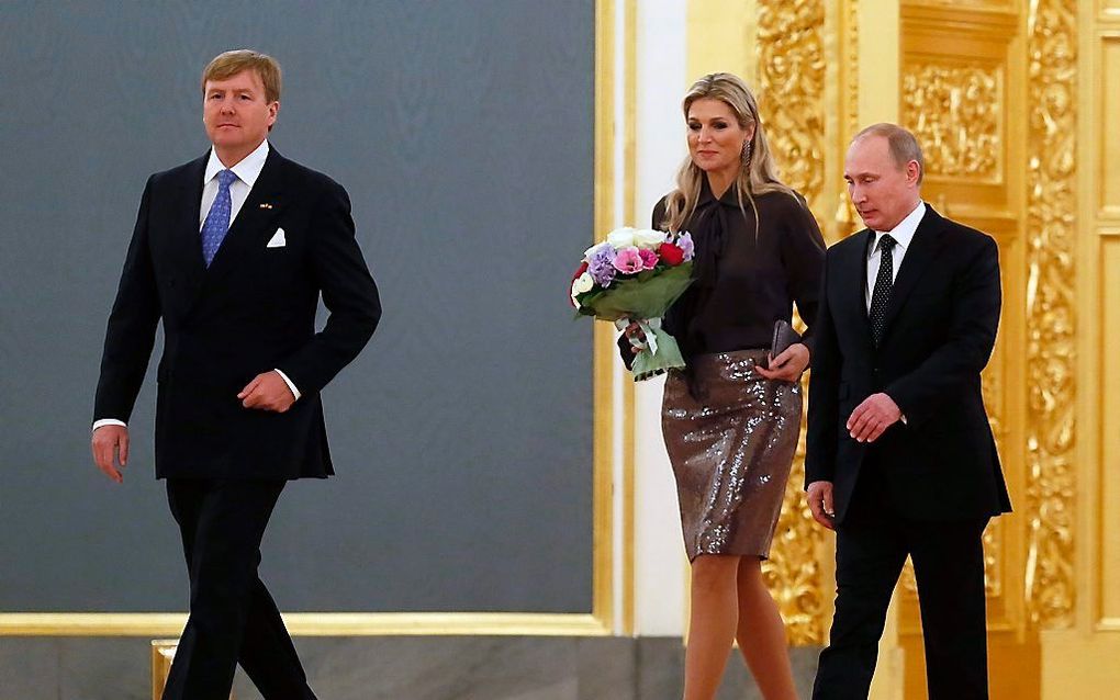 President Poetin ontvangt vrijdagavond koning Willem-Alexander en koningin Máxima. Foto EPA