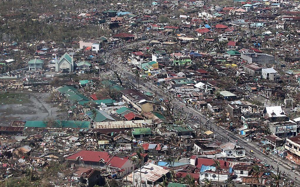 De verwoeste stad Tacloban. beeld EPA